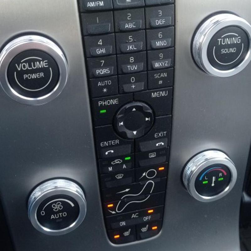 4pcs Aluminum Alloy Car Air Conditioning Volume Switch Knob Decorative Ring Stickers for Volvo S60 V60 XC60 S80 V40 Accessories
