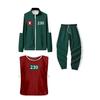 3 Buc/Set Costum Cosplay Jachetă Hanorac cu Fermoar Pantaloni cu Șnur cu Vestă Set Trening Joc Coreean pentru Femei Bărbați Sport Alergare Sală de Gimnastică