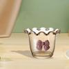Glas Eisbecher Blumenform Haushalt Klar Servierschalen Parfait Fruchtbecher für Tee und