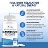 Magnesium Glycinate 500mg Capsules, Maximum Absorption Magnesium Supplement for Nerves Muscles Heart Mood
