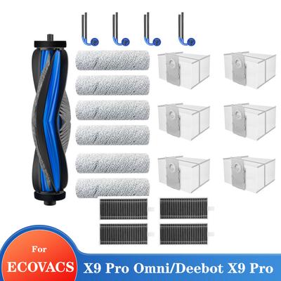 Compatible For ( ECOVACS X9 PRO OMNI ) ECOVACS Deebot X9 Pro Spare Parts Accessories Filter Main Side Brush Roller Mop Dust Bag