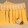 Comfortable Hamster Tent Nest Triangle Hamster Corner Nest Tassel Strip Pet Tent for Pet Cage
