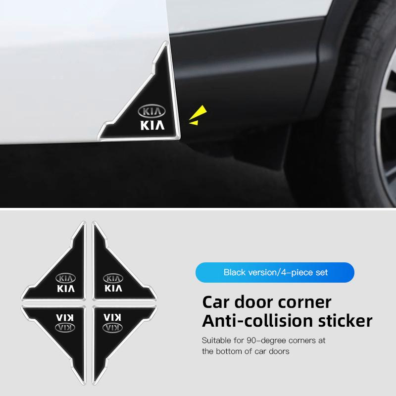 Car Door Corner Transparent Protective Stickers Accessories For KIA EV6 Stinger RIO Sorento Picanto Ceed Borrego Syros K4 K5 K9 Dmzu30