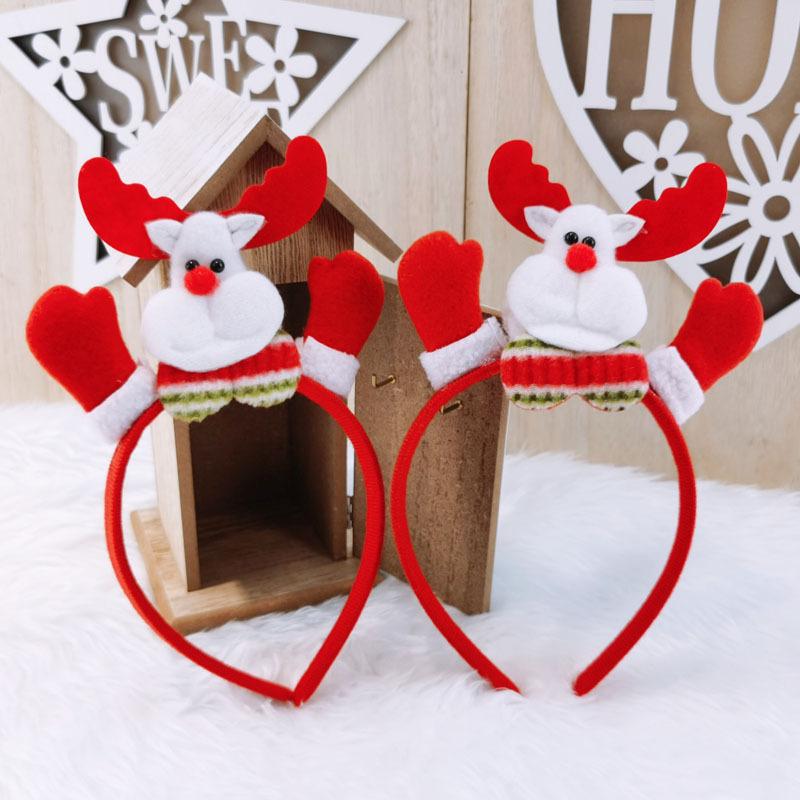 Julehodebånd Xmas Elghorn Bell Paljett Julehårbånd Godt nyttår Fotorekvisitter God Jul Dekor Gaver til barn
