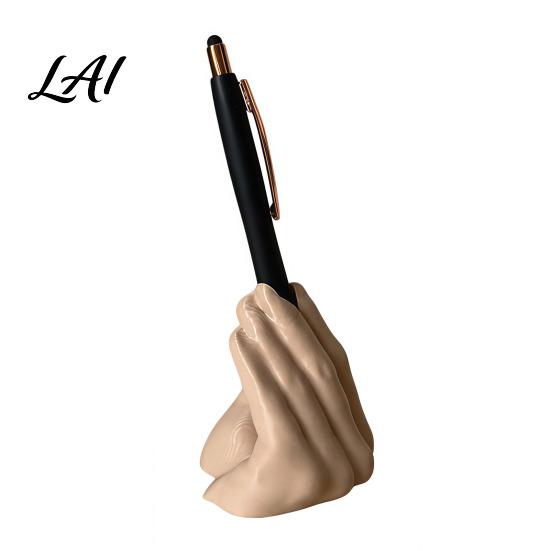 Pen Holder Funny Hand Gesture for Desk 3D Printed Creative Novelty Pencil Stand Desktop Organizer Office Accessories Cup