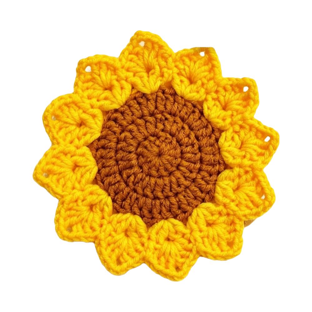 Heat Resistant Trivet Mats Knitted Mug Mat Ins Style Crochet Flower Coasters Coffee Cup Use