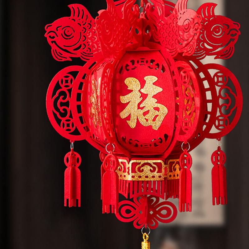 Chinese New Year Decorations 2026 Spring Festival Pendants Wall Hanging Ornament Traditional Chinese Festival Lanterns Decor