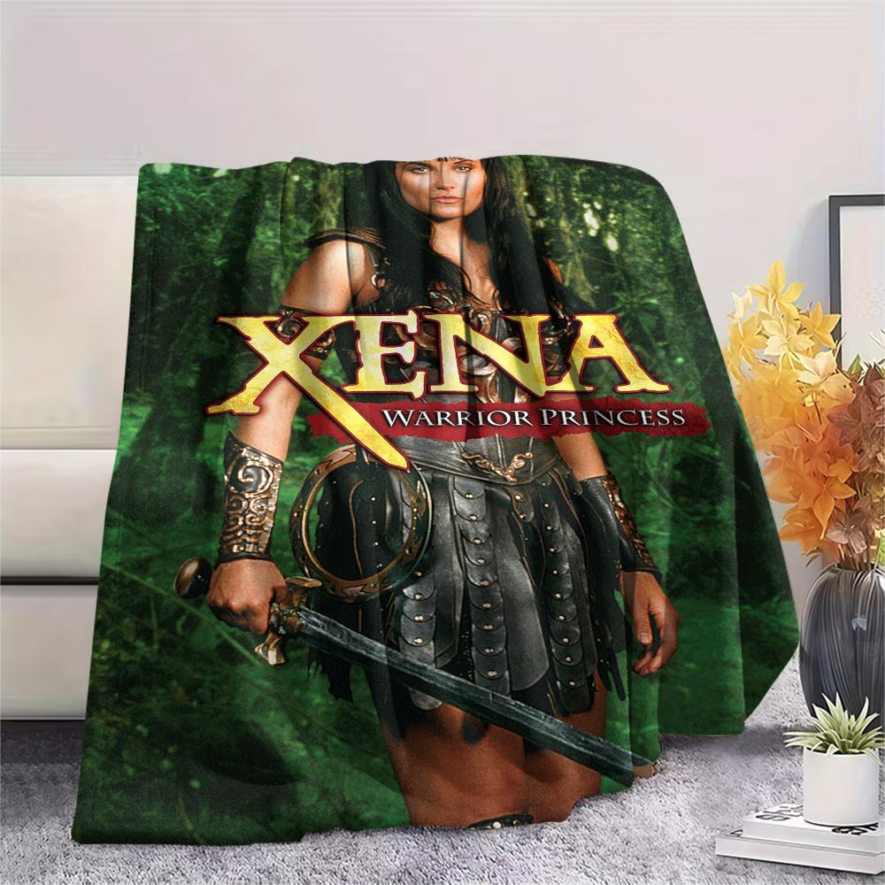 1PC Xena Warrior Print Flannel Blanket, High quality Comfortable for All Seasons, Home Decor, Warmth and Comfort, Perfect for Christmas Gifts251