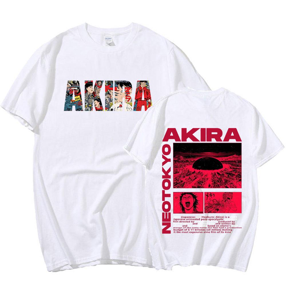 Japanisches Anime Neo Tokio Akira T-Shirt Film Science Fiction Manga Shotaro Kaneda Herren Kurzarm T-Shirts 100% Baumwoll-T-Shirt