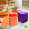 Non-Stick Silicone Lunch Box For Kid Sauce Cup With Lid Small Condiment Dipping Storage Box Container Cute Bear Square Bento Cup