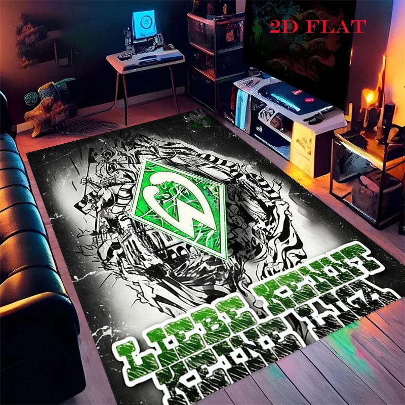 SV Werder Bremen Tapijt Vloerkleed voor Woonkamer Slaapkamer Huis Bank Decoratie, Kinderen spelen Antislip Vloermat