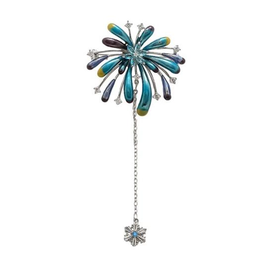 Women Brooch High-Gloss Rhinestones Irregular Flower Shape Lapel Pin Suits Coats Bags Scarves Badge Versatile Accessory