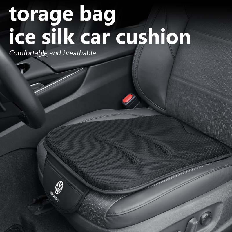 For Volkswagen VW Car Seat Ice Silk Cushion Breathable Backrest Protector Cover Golf 4 5 6 7 Polo Jetta Sagitar Magotan Passat