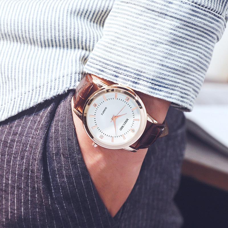 Couple Style Watch, Top Luxury Men's and Women's Watch, PU Leather Quartz Watch, Clock Quartz Watch