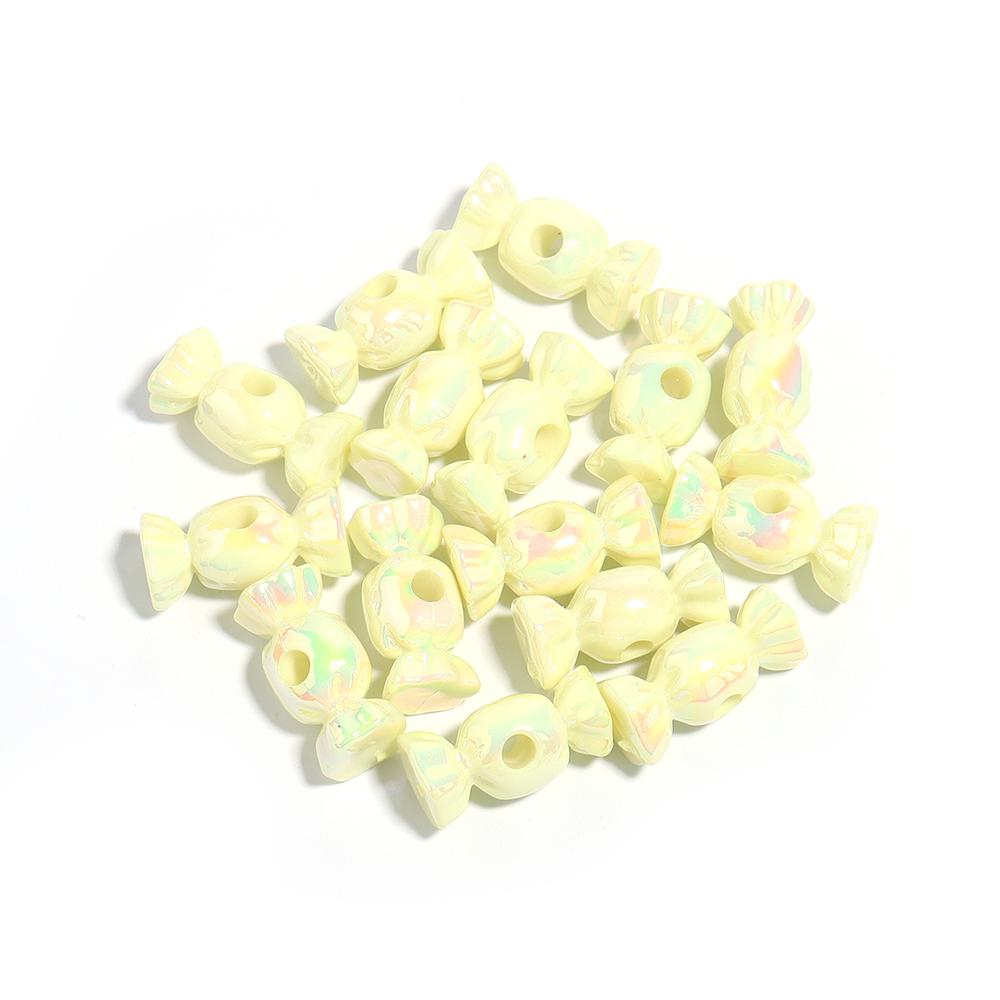 10pcs 29x12mm Candy Shape Acrylic Beads Colorful Sweets Loose Bead For Jewelry Making DIY Bracelet Necklace Keychain Accessories