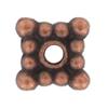 MégaCréa - Metal Rondelle Spacer Bead Square 6 Mm 10 Pieces - Coppery