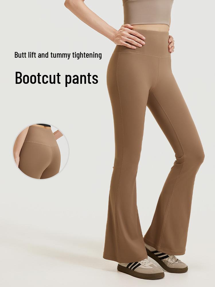 Dames Hoge Taille Flare Yogabroek - Heup Liftend, Nude Gevoel, Wijde Pijp voor Pilates en Fitness