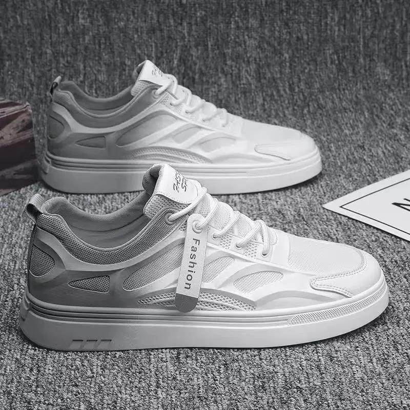 Fashion 2025 Men's Shoes Summer Breathable Thin Mesh Deodorant Casual Little White Board Shoes Net Shoes Versatile Sports Trendy Zapatos
