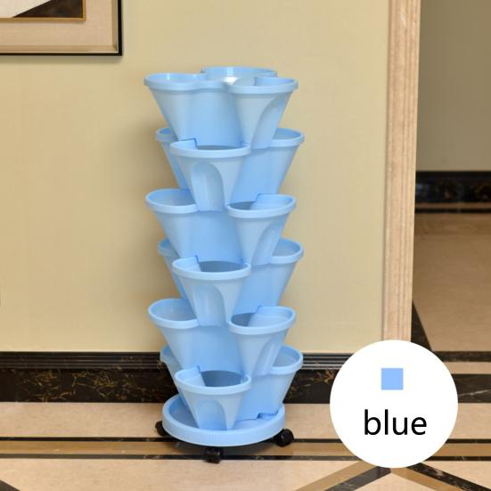 Flower Pot Non-slip Wide Application Plastic Sturdy Vertical Assorted Planter Household Supplies