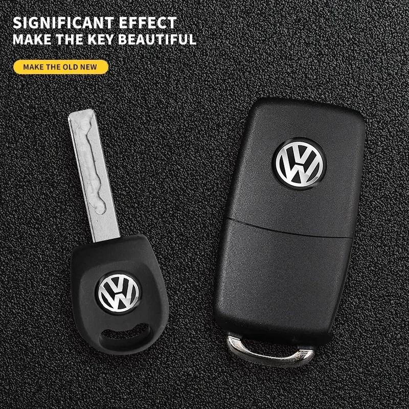 11mm Car Remote Key Logo Metal Emblem Stickers For Volkswagen VW GTI Polo Golf Passat Tiguan Touareg Taigo Caddy Jetta Beetle