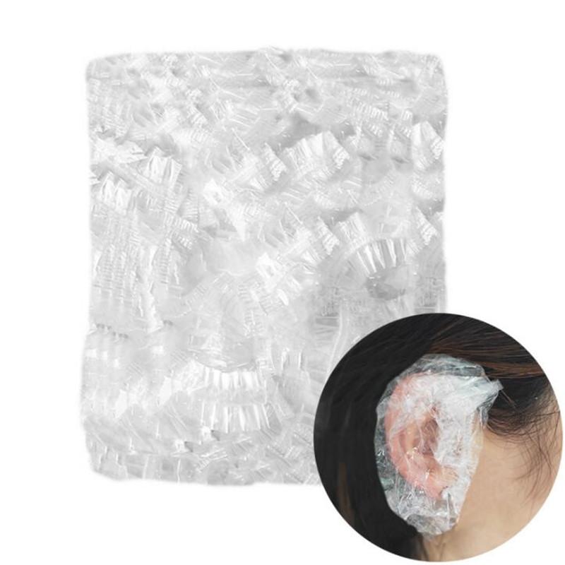 Disposable Hairdressing Earmuffs Salon Clear Ear Cover Ear Protection Hair Dye Protect Cap Hair Color Styling Tool