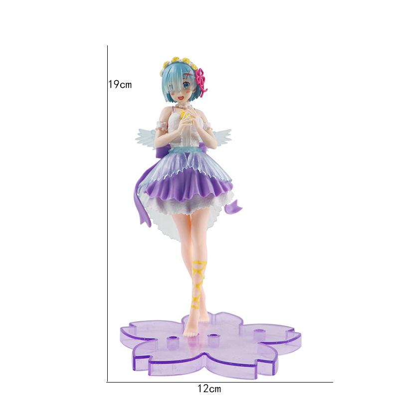 19CM Anime Rem Figure Re:Zero Kara Hajimeru Isekai Seikatsu Precious Figure Angel Ver Figure Toy Gift Doll Aciton Figure PVC