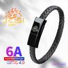 EONLINE 3A 3D Portable Leather PD Mini Micro USB Bracelet Super Fast Charger Data Charging Cable Sync for Android Type-C Phone