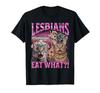 Lesbians Eat What?! Funny Cat Gay Pride LGBTQ Pun T-Shirt Unisex T-Shirt