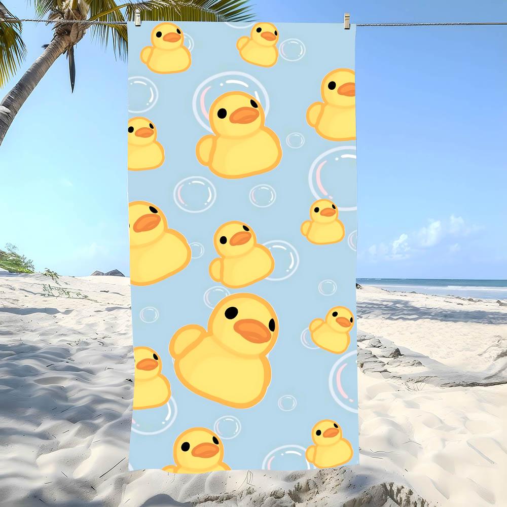 Kleine Gelbe Ente Handtuch Strandtuch Übergröße Super Saugfähig Weich Schwimm Strandtücher Für Männer, Frauen