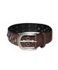 Hauseulagkeulleob Heavy Rock Stud Belt – Brown Suede