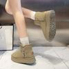 Fashion Women's Boots 2024 New Solid Color Thick-soled Hot-selling Shoes for Women Boots Winter Round-toe Plush Warm Short Snow Boots