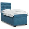 Maison Exclusive - Rete a doghe per letto con materasso blu 80x200 cm velluto