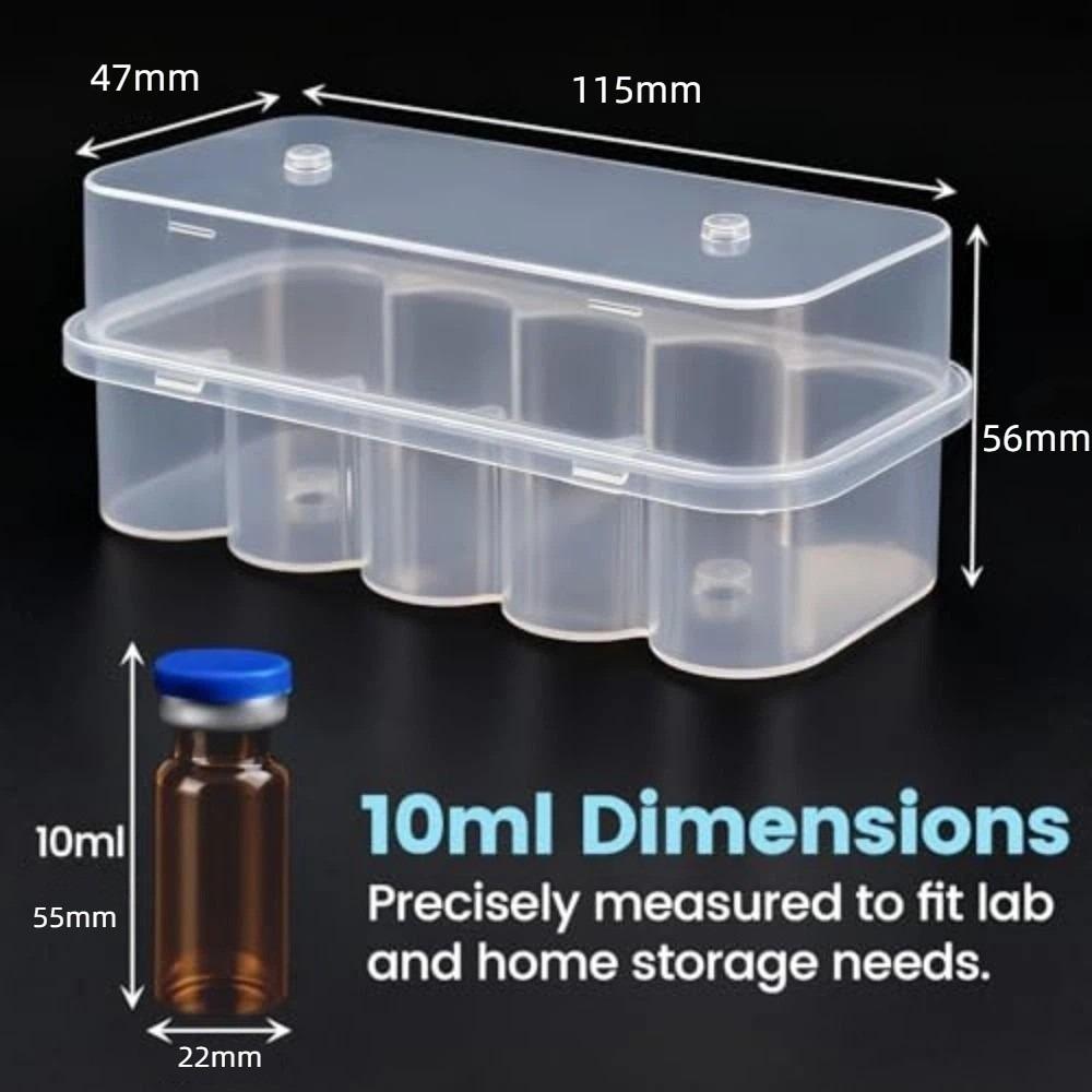 Plastic Microtube Storage Box Stackable Freezer Tube Box Vial Storage Case  Diabetic Supplies
