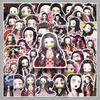 50 Autocollants Décoratifs Anime Cartoon Nezuko pour Valises, Bureaux, Gobelets à Eau, Guitares
