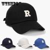 Unisex R Embroidered Adjustable Baseball Cap - Lightweight & Breathable Sun Hat, Candy Colors - Casual Outdoor Wear