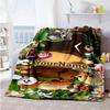 Masha Bear Customize Your Name Blanket Cozy Customizable Blanket Comfortable for Bed Office Seaside Chair All-Season Use