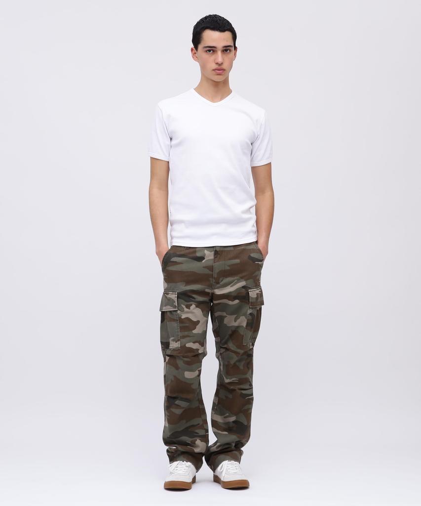 AVIREX DAILY RIB V-NECK TEE 6143501 men's S white