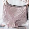 Ladies Sexy Mesh Panties High-waist Seamless Lace Underwear Briefs Transparent Silk Women Cotton Health Knickers Lingerie EMA