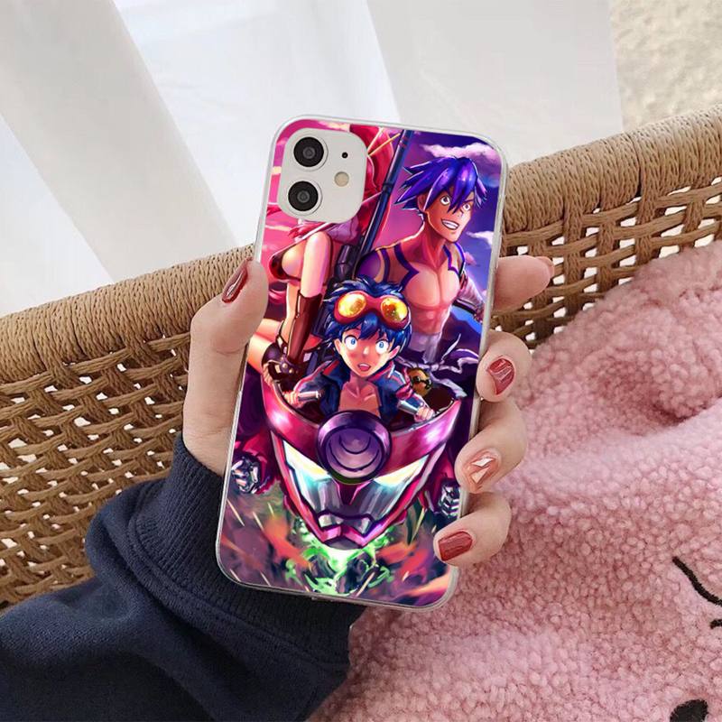 Tengen Toppa Gurren Lagann Phone Case for iPhone 11 12 13 Mini Pro XS MAX 8 7 6 6S Plus X 5S SE 2020 XR Cover