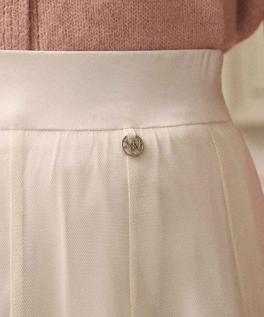Micene Chamomile Banding Tulle Long Skirt