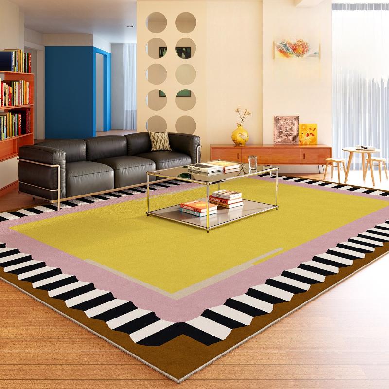 Modern Style Carpets for Living Room Thick Plush Lounge Floor Mat Fluffy Soft Cloakroom Rug Dopamine Color Bedroom Decor Carpet