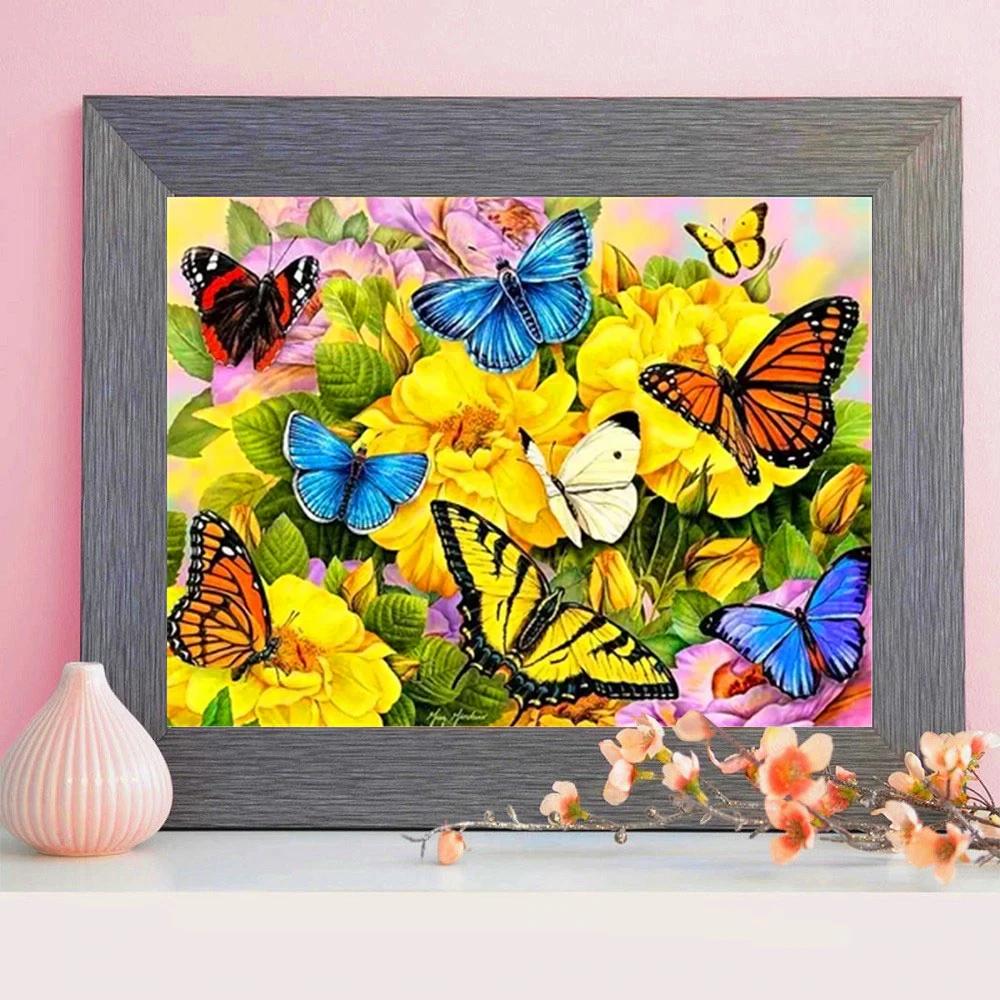 DIY Diamond Painting New Flower Butterfly Pictures Of Rhinestones Diamond Embroidery Sale Animal Mosaic Home Decor
