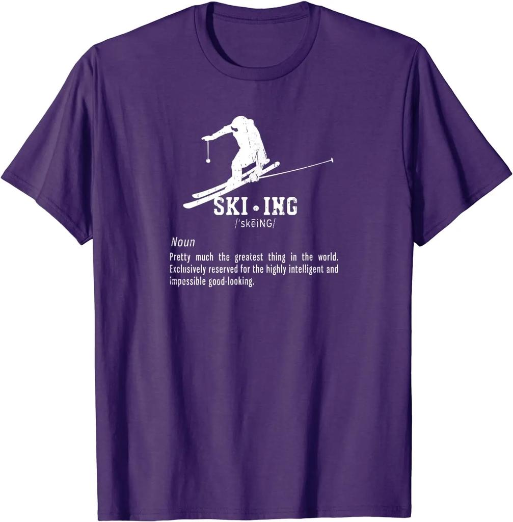 Skiing Greatest Thing In World Alpine Skier Gift TShirt Premium Cotton Short Sleeve ONeck Mens T Shirt New S3XL