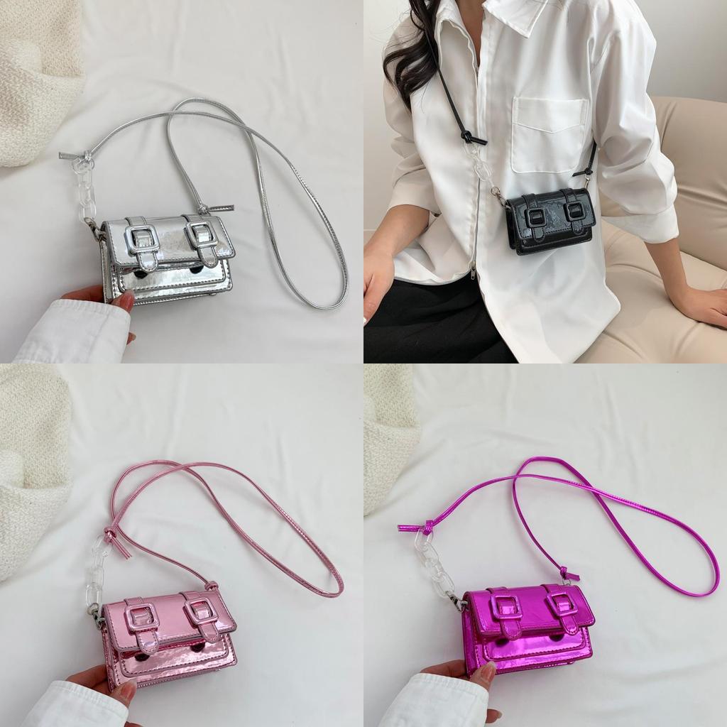 Urban Chic Mini-Schultertasche PU-Material Kastenform Magnetverschluss Kameratasche Stilvoll Für den täglichen Gebrauch