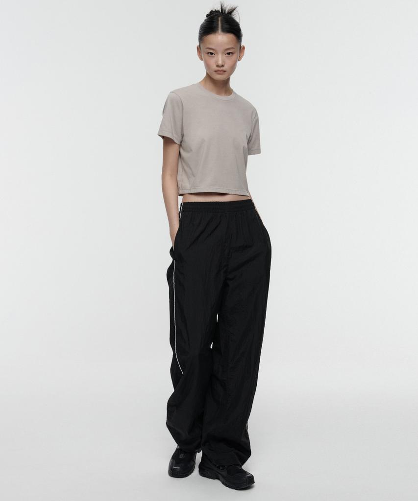MUSINSA STANDARD WOMAN [Cooltandard] Women'S Crew Neck Crop T-Shirt [Mushroom]