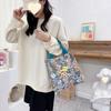 Cute Cartoon Print Lunch Bag Portable Canvas Bag Women's Casual Handbag Tote Purse For School Office Picnic Bag