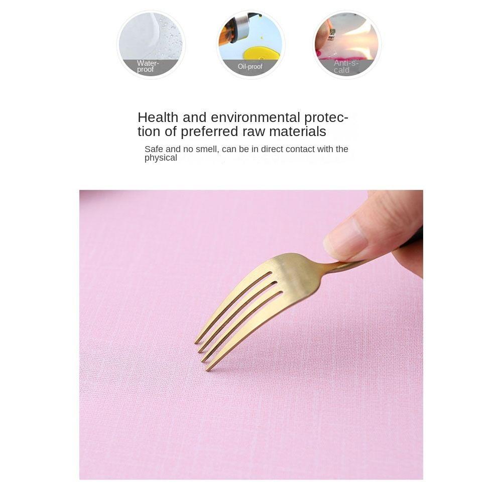Durable Solid Color PVC Tablecloth Thickened Waterproof Square Table Cover Oil Proof Anti-scalding Table Cloth Table