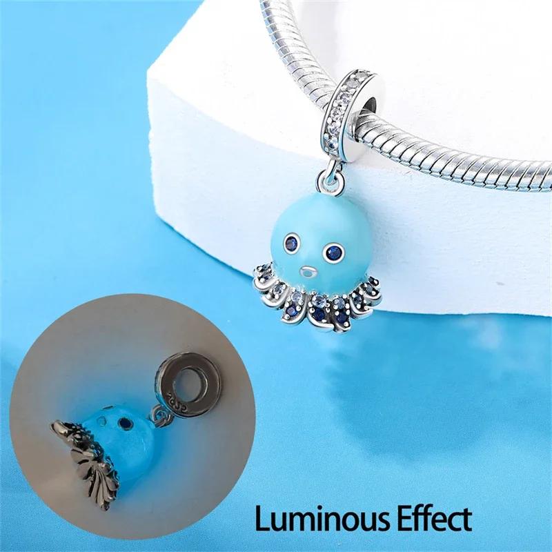 Copper Red Lantern Fish Sea Star Marine Shell Sea Snail Originalcharms Bead Fit Bracelet Diy Cute Gift Accessory Jewelry