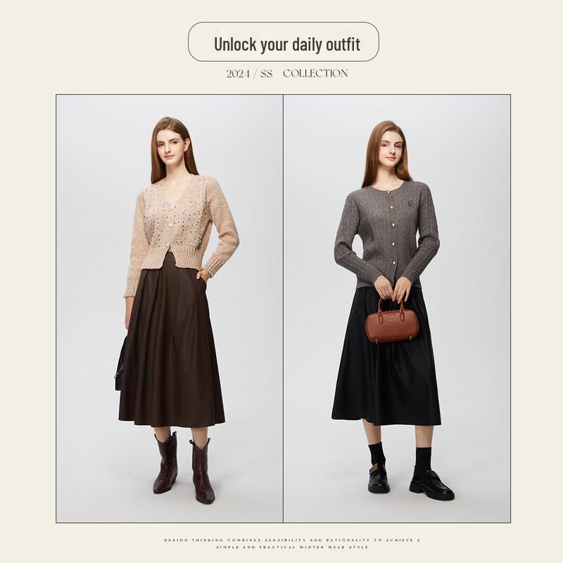 TATU Dam Elegant A-linjeformad Midikjol