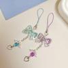 Heart Bag Charm Phone Lanyard Bowknot Phone Accessory Multifuntional Keychain Stylish Bag Pendant Gift for Woman Girl